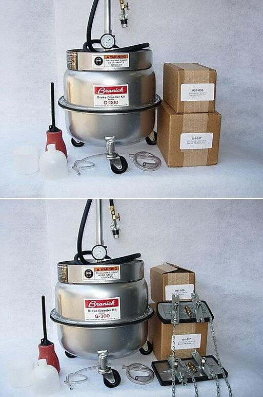 소리전자 BRANICK G300 PRESSURE BRAKE BLEEDER w/ UNIVERSAL ADAPTERS